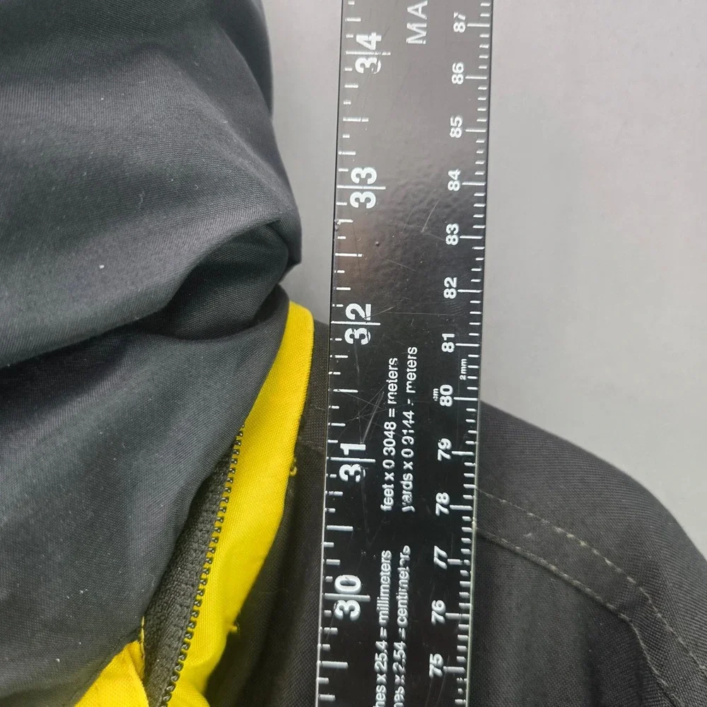 The North Face Ski Jacket Extreme Gear XL Yellow Black Vintage Hooded Coat Mens